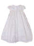 Little Things Mean A Lot Baby Girls White Sash Lace Trim Kate Christening Gown, Sizes 3-24M - SophiasStyle.com