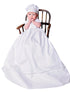 Little Things Mean A Lot Baby Boys White Sean Christening Gown Newborn-24M - SophiasStyle.com