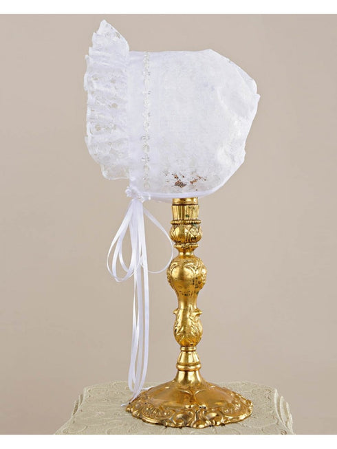 Baby Girls White Violet Christening Gown Newborn-24M - SophiasStyle.com