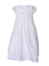 Baby Girls White Violet Christening Gown Newborn-24M - SophiasStyle.com