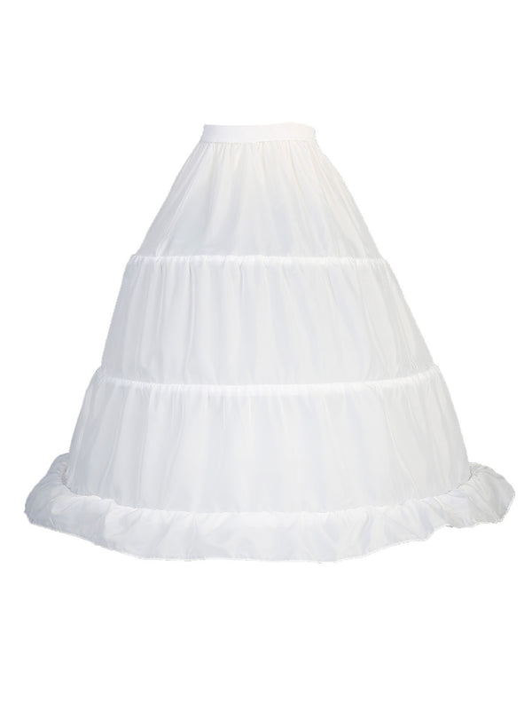 Tip Top Kids Girls White 3 Hoop Petticoat Underskirt One Size - SophiasStyle.com