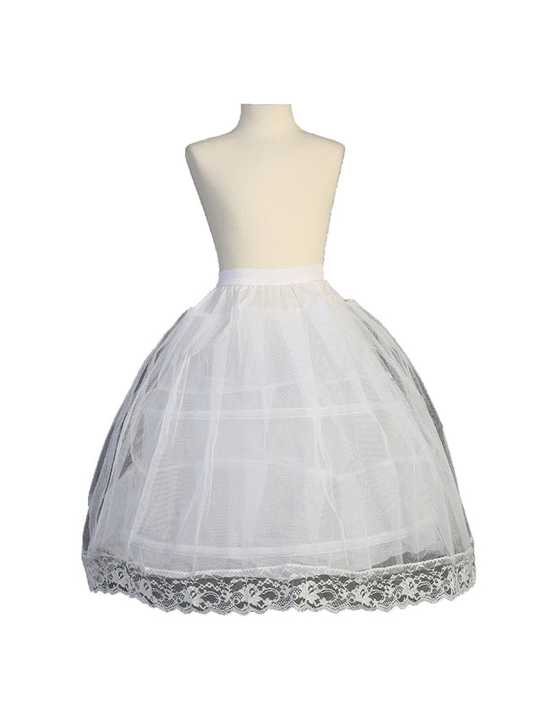 Tip Top Kids Women's White 2 Hoops Crinoline Petticoat Underskirt One Size - SophiasStyle.com