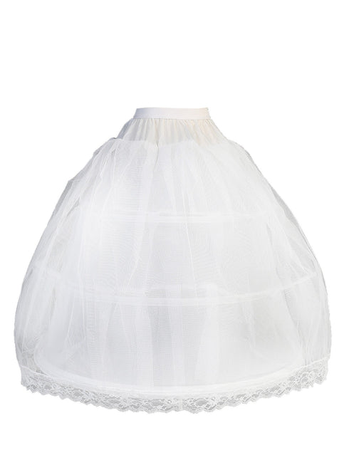 Tip Top Kids Women's White 3 Hoops Crinoline Petticoat Underskirt One Size - SophiasStyle.com