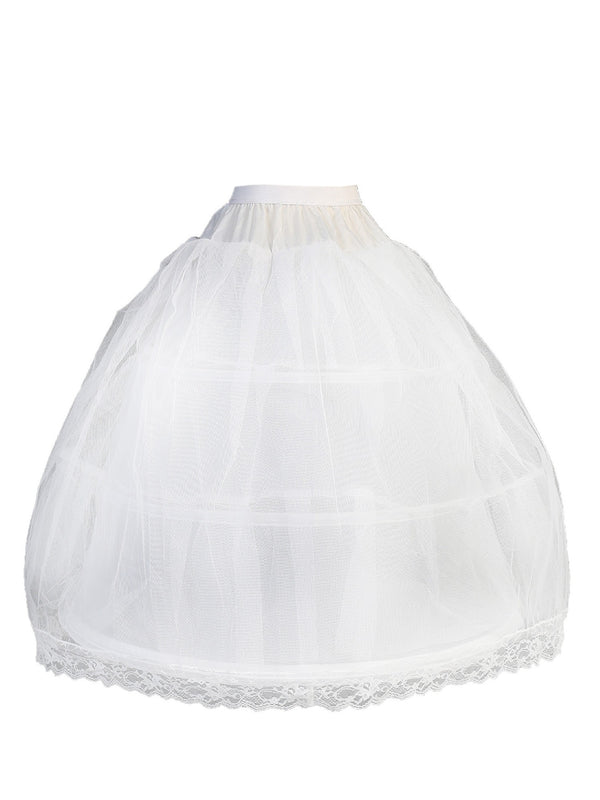 Tip Top Kids Women's White 3 Hoops Crinoline Petticoat Underskirt One Size - SophiasStyle.com
