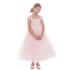 Petite Adele Little Girls Pink Raw Silk Tulle Junior Bridesmaid Dress 8-12 - SophiasStyle.com