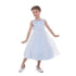 Petite Adele Big Girls Sky Blue Dull Satin Brooch Junior Bridesmaid Dress 8-12 - SophiasStyle.com