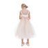 Petite Adele Little Girls Champagne Pearl Shoulder Mesh Flower Girl Dress 2T-6 - SophiasStyle.com