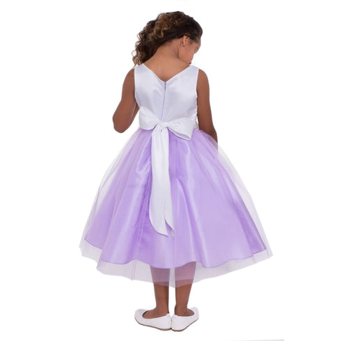 Petite Adele Big Girls Lilac Rhinestone Accented Junior Bridesmaid Dress 8-16 - SophiasStyle.com