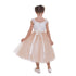 Petite Adele Little Girls Champagne Lace Cap Sleeved Flower Girl Dress 2T-6 - SophiasStyle.com