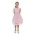 Petite Adele Little Girls Blush Chiffon Sequence Waist Flower Girl Dress 2T-6 - SophiasStyle.com