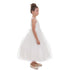 Petite Adele Little Girls Ivory Scalloped Lace Tulle Flower Girl Dress 2T-6 - SophiasStyle.com
