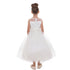 Petite Adele Little Girls Ivory Scalloped Lace Tulle Flower Girl Dress 2T-6 - SophiasStyle.com