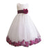 Baby Girls Ivory Burgundy Petals Satin Tulle 3 Layer Bridesmaid Dress 6-24M - SophiasStyle.com