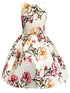 Petite Adele Big Girls Ivory Blush Floral Sleeveless Flower Girl Dress 8-12 - SophiasStyle.com