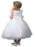 Petite Adele Little Girls White Silk Beaded Rhinestone Belt Flower Girl Dress 2T-6 - SophiasStyle.com
