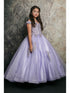 Petite Adele Big Girls Lilac Embroidered Bodice Off Shoulder Tulle Gown 8-16 - SophiasStyle.com