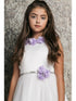 Petite Adele Big Girls Lilac Chiffon Floral Brooch Junior Bridesmaid Dress 8-20 - SophiasStyle.com