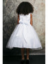 Petite Adele Big Girls White Chiffon Floral Brooch Junior Bridesmaid Dress 8-20 - SophiasStyle.com