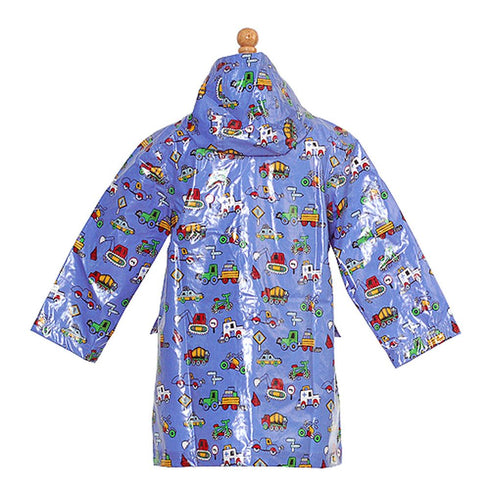 Pluie Pluie Boys Outerwear Blue Truck Unlined Raincoat 12M-8 - SophiasStyle.com