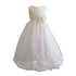 Big Girls Ivory Petals Satin Tulle 3 Layer Tea-Length Flower Girl Dress 8-14 - SophiasStyle.com