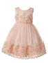 Rain Kids Baby Girls Multi Color Floral Applique Flower Girl Dress 6-24M - SophiasStyle.com