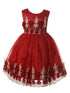 Rain Kids Baby Girls Multi Color Floral Applique Flower Girl Dress 6-24M - SophiasStyle.com