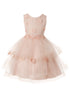 Rain Kids Girl Multi Color Delicate Flower Applique Special Occasion Dress 3-10 - SophiasStyle.com