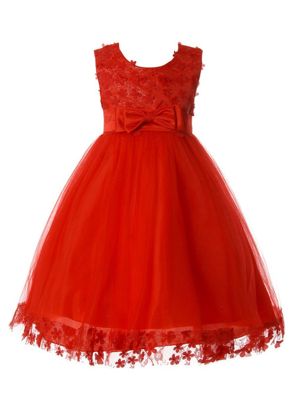 Rain Kids Girls Multi Color Glittered Lace Bodice Special Occasion Dress 12M-8 - SophiasStyle.com