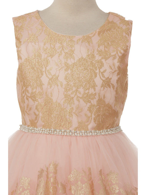 Rain Kids Girls Multi Color Floral Trim Accent Glamorous Occasion Dress 4-14 - SophiasStyle.com