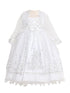 Rain Kids White Silver Embroidered Angel Baptism Dress Girls 6M-4T - SophiasStyle.com