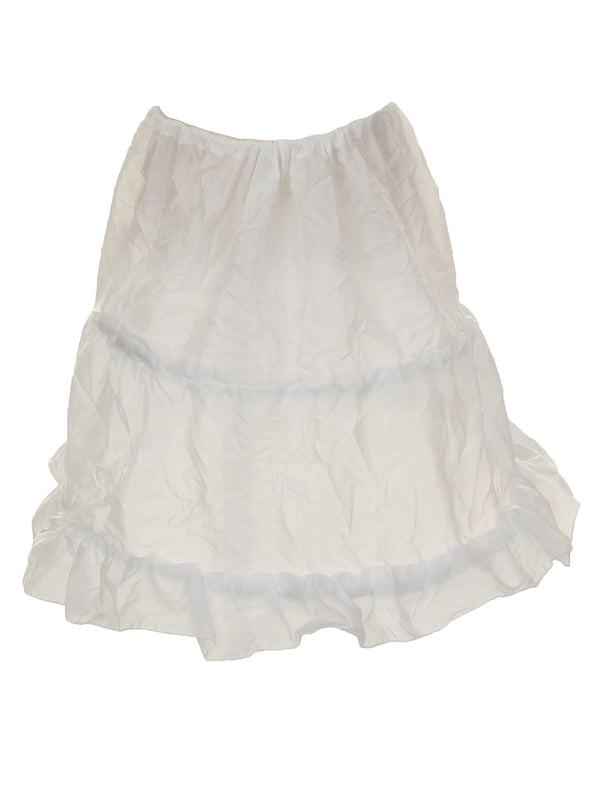 Rain Kids Little Girls White 2 Hoop Tea Length Petticoat Slip Fits Sizes 0-3 - SophiasStyle.com