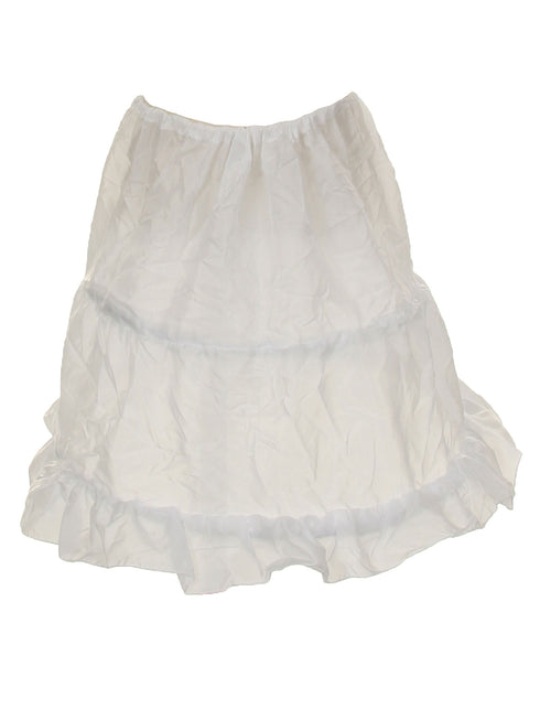 Rain Kids Little Girls White 2 Hoop Tea Length Petticoat Slip Fits Sizes 0-3 - SophiasStyle.com