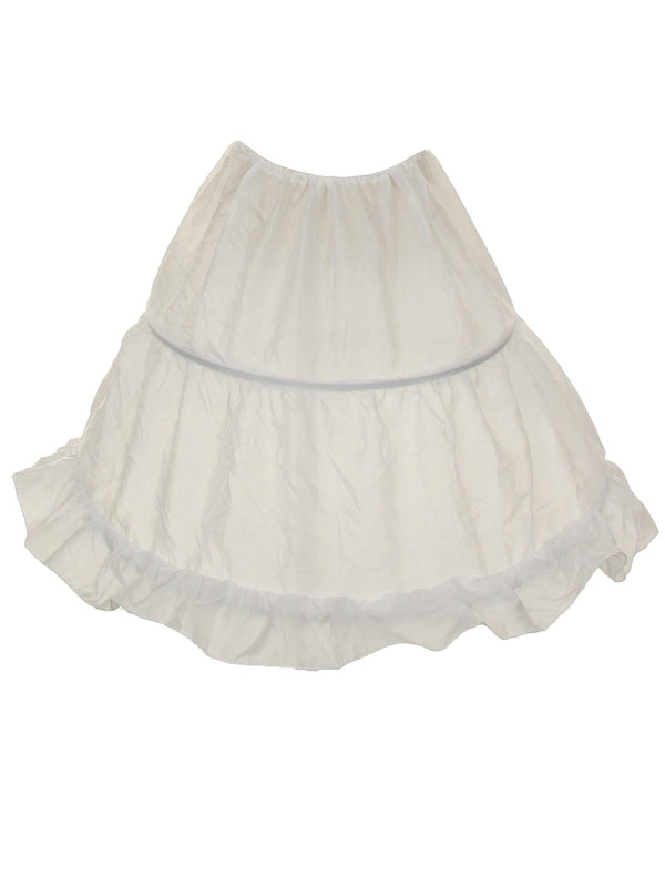 Rain Kids Big Girls White 2 Hoop Tea Length Petticoat Slip Fits Dress Sizes 3-14 - SophiasStyle.com