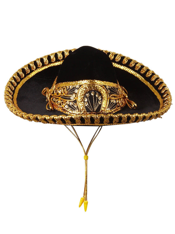 Rain Kids Unisex Black Metallic Formal Sombrero Hat 12M-6 - SophiasStyle.com