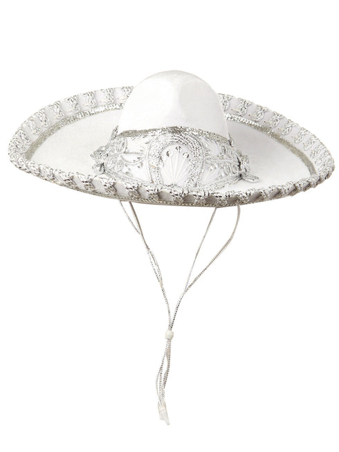 Rain Kids Unisex White Metallic Formal Sombrero Hat 12M-6 - SophiasStyle.com
