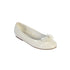 Little Girls Ivory Leather Satin Rhinestone Bow Patent Flats 9-10 Toddler - SophiasStyle.com