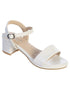 Girls Multi Color Block Heel Buckle Closure Sandals 9-5 Kids - SophiasStyle.com