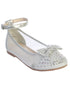 Girls Multi Color Mesh Rhinestone Bow Ballet Flats 9 Toddler - 5 Kids - SophiasStyle.com