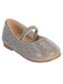 Baby Girls Gold Rhinestone Elastic Strap Mary Jane Dress Shoes 1-4 Baby - SophiasStyle.com