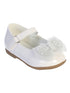 Tip Top Kids Girls White Crystal Bow Mary Jane Dress Shoes 1 Baby-8 Toddler - SophiasStyle.com