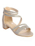 Girls Rose Gold Rhinestone Closed Heel Strappy Sandals 9 Toddler-5 Kids - SophiasStyle.com