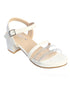 Tip Top Kids Girls White Low Platform Rhinestone Strap Sandals 9 Toddler-5 Kids - SophiasStyle.com