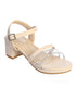 Tip Top Kids Girls Nude Low Platform Rhinestone Strap Sandals 9 Toddler-5 Kids - SophiasStyle.com
