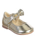 Tip Top Kids Girls Gold Matte Bow Accent Mary Jane Shoes 1 Baby-8 Toddler - SophiasStyle.com