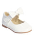 Tip Top Kids Girls White Matte Bow Accent Mary Jane Shoes 1 Baby-8 Toddler - SophiasStyle.com