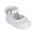 Little Girls White Stitch Detail Ankle Strap Baptism Dress Shoes 5-6 Toddler - SophiasStyle.com