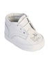 Baby Boys White Silver Embroidered Leather Baptism Shoes 0-4 Baby - SophiasStyle.com