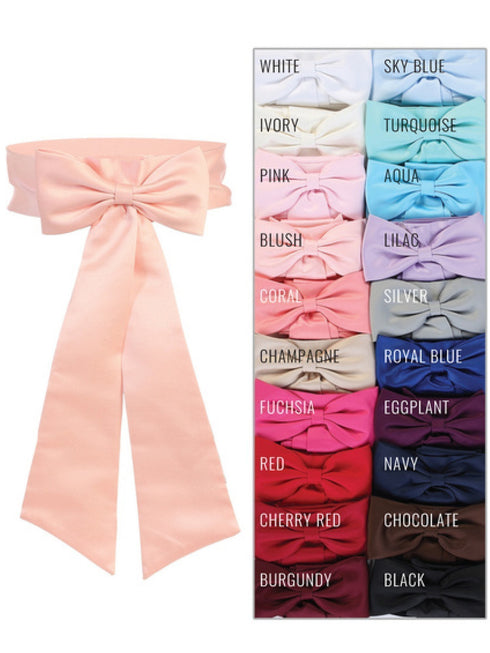 Tip Top Kids Girls Gold Premade Bow Special Occasion Elegant Belt Sash - SophiasStyle.com