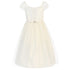 Sweet Kids Little Girls Off White Lace Sleeve Junior Bridesmaid Dress 7-12 - SophiasStyle.com