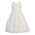 Little Girls White Embroidered Organza Satin First Communion Dress 5-6 - SophiasStyle.com
